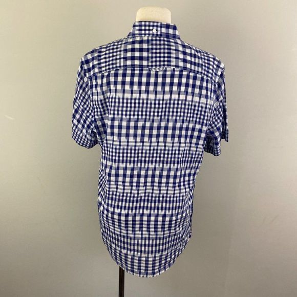 NWT 1901 Blue & White Slim Fit Check Short Sleeve - Picture 7 of 11